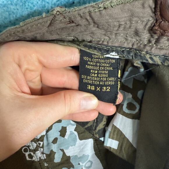 J Brand Mens Straight Leg Cargo Mens Pants 36x32 Olive Green Cotton Fits 36x30.5 - Picture 11 of 16